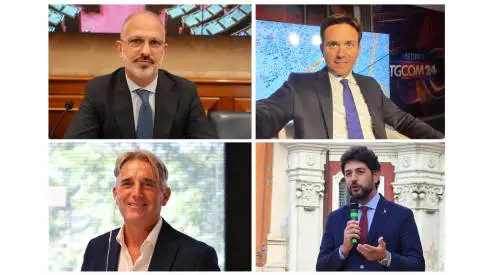 Nella foto da sinistra in senso orario Luigi Nave, Alessandro Cattaneo, Andrea Barabotti e Marco Simiani