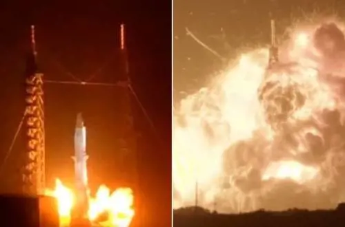 Un razzo Blue Origin esplode sulla rampa di lancio durante il test di accensione