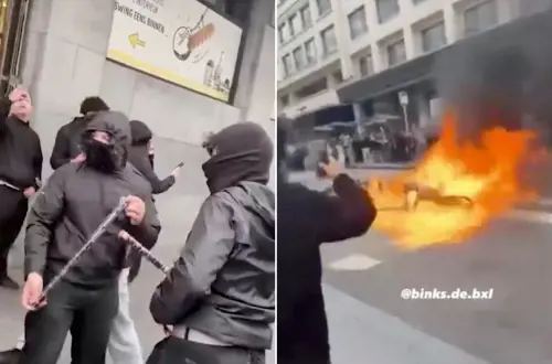 Scontri e caos a Bruxelles: studenti in piazza e polizia costretta a usare gli idranti