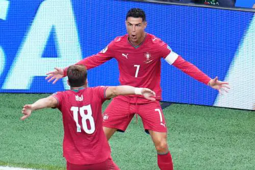 Cristiano Ronaldo è epocale: fa gol in sei diverse edizioni dei Mondiali, mai nessuno come lui
