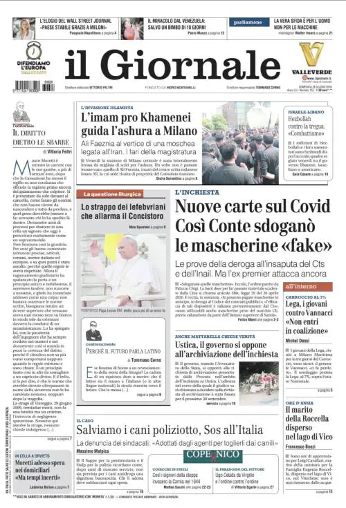Invasione islamista, nuove carte sul Covid, l’elogio del WSJ a Meloni