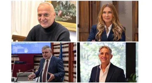 (da sinistra in senso orario Giogior Maria Bergesio, Patty L’Abbate, Massimo Milani e Marco Simiani)
