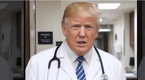 Trump si finge medico in un video AI e "cura" le star dalla sindrome anti-tycoon: da De Niro a Julia Roberts