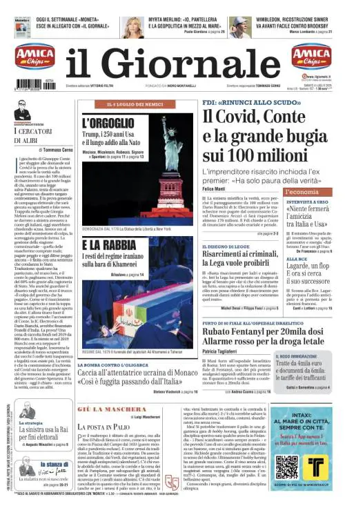 I 250 anni degli USA, il caso Covid, rubato Fentanyl in ospedale