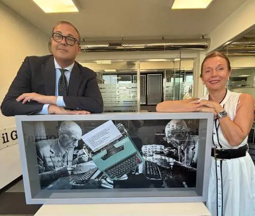 Montanelli con la "Lettera 32", l'opera della nostra lettrice