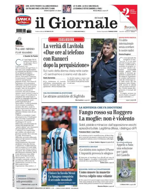 Spagna campione del mondo, la verità di Lavitola, fango rosso su Roggero