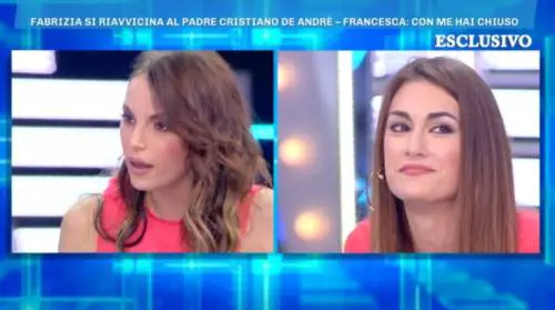 Scontro tra le sorelle De André: Fabrizia lascia gli studi di Domenica Live