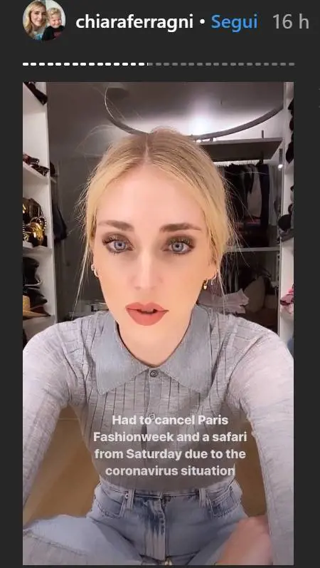Chiara Ferragni: "Pregate per mia nonna, sta male (ma non ha il coronavirus)" 