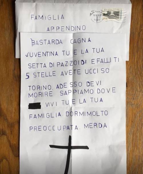 Minacce di morte alla sindaca Appendino: "Cagna, avete ucciso Torino. Ora muori"
