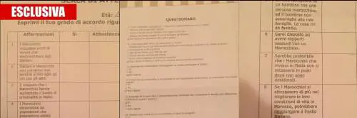 Il questionario choc a scuola: "Faresti sesso con un marocchino?"