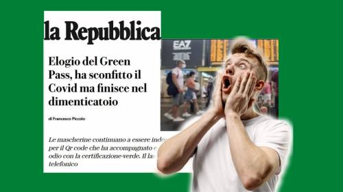 “Il green pass ha funzionato, peccato eliminarlo”. Delirio su Repubblica