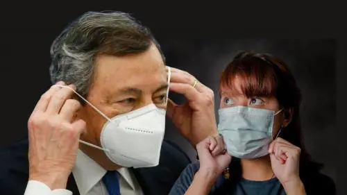 Mascherine, Draghi mette le mani avanti: “Anno prossimo? Spero che…”