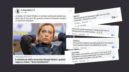 “Meloni tifava la Lazio, ora la Roma”. E i lettori sfottono Repubblica