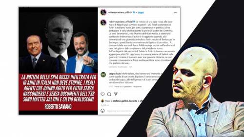 “Agente dei russi”: Salvini querela Saviano. Ecco la replica