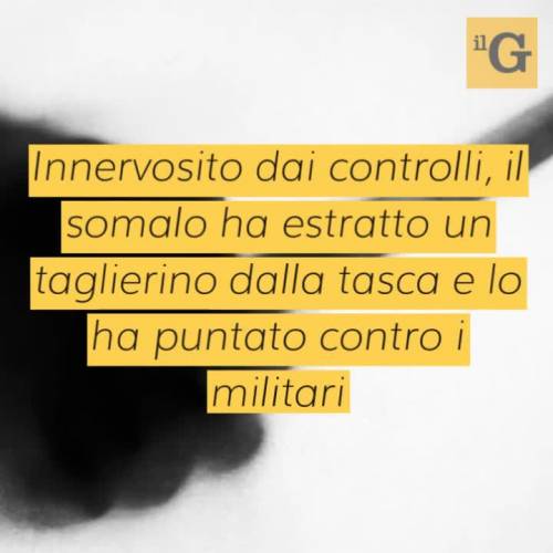 Coltello contro i carabinieri che lo controllano, pusher somalo dietro le sbarre