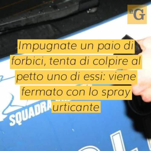 Pregiudicato tunisino lancia pietre contro passanti e attacca poliziotti con forbici