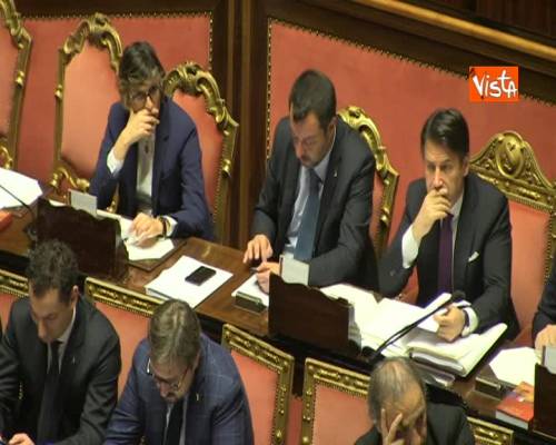 A marzo 2019, Conte al fianco di Salvini per il voto sulla Diciotti