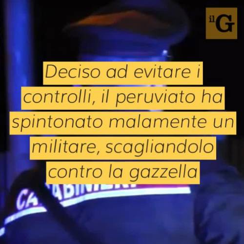 Infastidisce e aggredisce passanti, poi si scaglia contro carabinieri: fermato peruviano