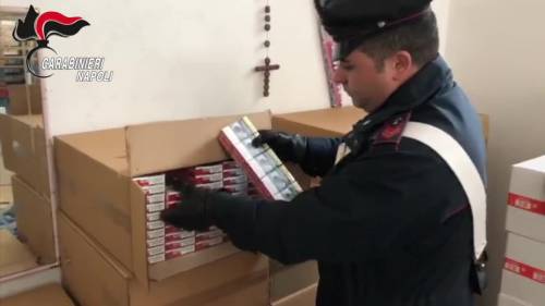 I carabinieri hanno sequestrato oltre 700 chili di sigarette di contrabbando ad Ercolano