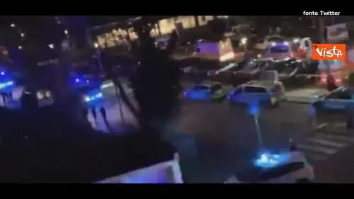 Strage ad Hanau, l'arrivo delle ambulanze