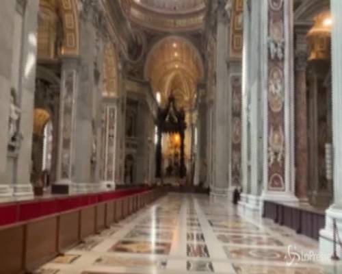 Coronavirus, Basilica di San Pietro aperta, ma senza fedeli