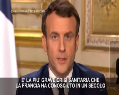 Coronavirus, Macron alla Francia: "Più grave crisi sanitaria da un secolo"
