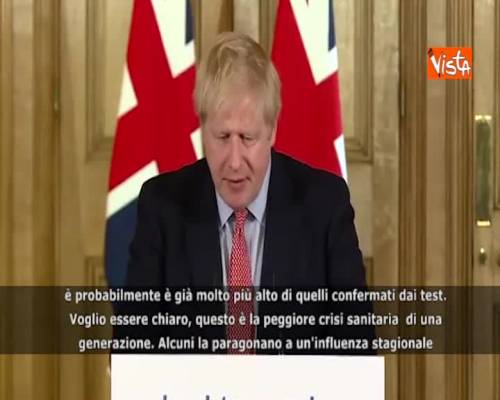  Coronavirus, Boris Johnson: “Molte famiglie perderanno i propri cari prematuramente”