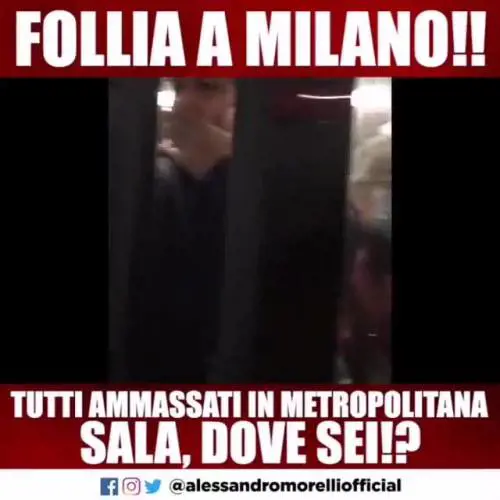 Milano, la metro è affollata nonostante il divieto di circolazione