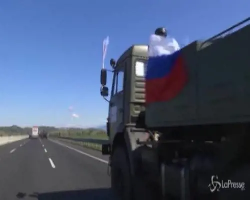 Coronavirus, l'arrivo a Bergamo dei militari russi