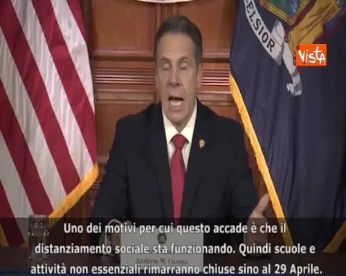  Cuomo: “Lockdown a New York esteso sino al 29 aprile”