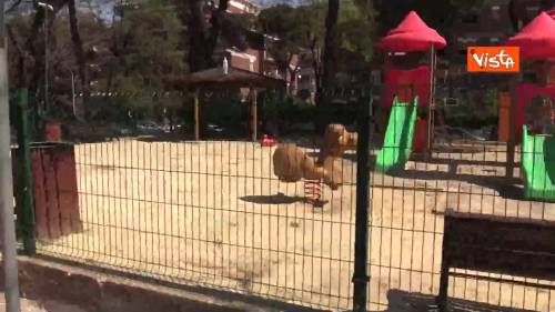 Parco degli acquedotti a Roma chiuso, nessun runner per i sentieri.