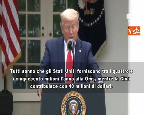 Trump: "Stop a fondi per l'OMS, hanno gestito male la crisi"