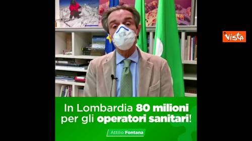 Fontana: "80 milioni per aumentare lo stipendio agli operatori sanitari della Lombardia"