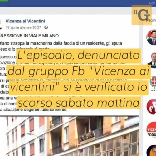 Furioso per i rimproveri, nigeriano strappa mascherina e sputa contro un residente