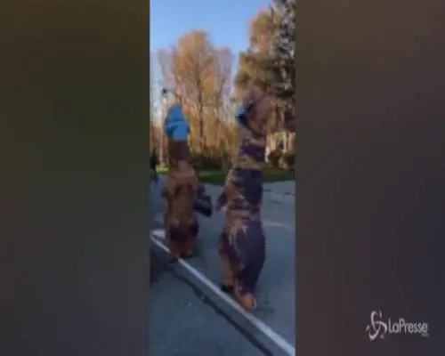 Canada, distribuiscono mascherine travestite da dinosauri