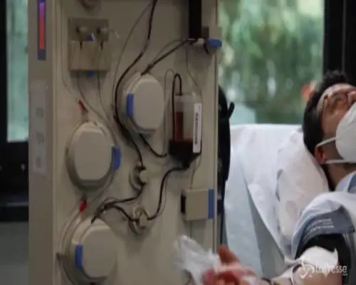 Salvini dona il sangue all'Avis