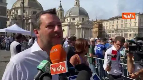  Centrodestra, Salvini in Piazza del Popolo: “Qui squadra che governerà paese per i prossimi anni” 