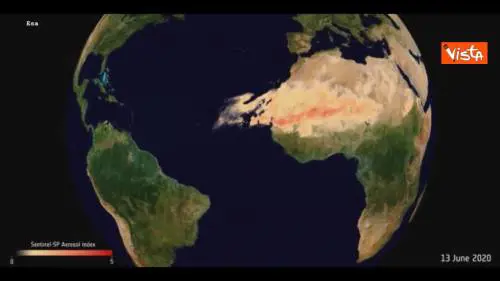 Godzilla, la gigantesca nube di sabbia dal Sahara