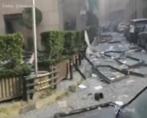 Beirut, le strade della città immediatamente dopo le deflagrazioni