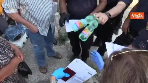 Sgomberato campo rom in via del Foro Italico a Roma