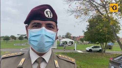 Il centro tamponi dell'esercito