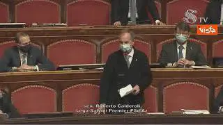 Il gioco di parole di Calderoli in Aula al Senato