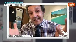 Insinna fa gli auguri a Papa Francesco Ci ricorda che dobbiamo essere i santi della porta accanto