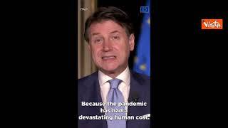 Covid, Conte: “Costo umano devastante, mantenere alta la guardia. Vaccini segnale di speranza”