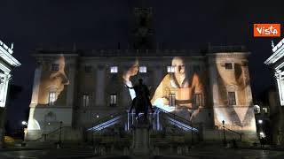 Visioni di Natale, ecco la video installazione sul Campidoglio