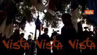 Salvini a Palermo con l'immagine di Borsellino sulla mascherina