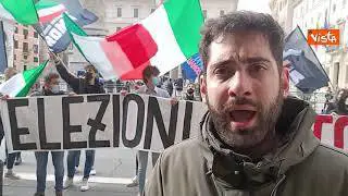 “Elezioni subito”, la manifestazione di Gioventù Nazionale contro il Governo Conte