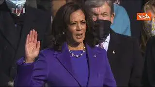 Inauguration Day, Kamala Harris giura come vice presidente