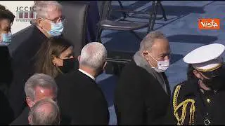 Giuramento Biden, gli ex presidenti Clinton Bush e Obama alla cerimonia