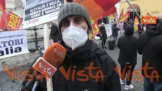 Le voci dei lavoratori Alitalia a Montecitorio contro il piano licenziamenti